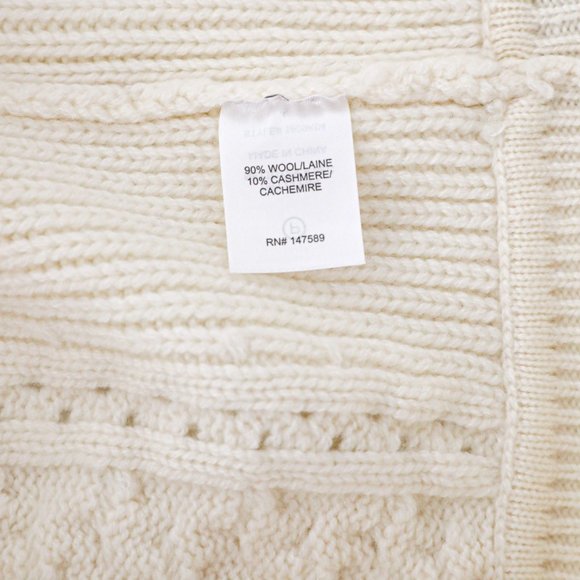 Robert Rodriguez S Cashmere Cable Cardigan Cream - Picture 12 of 13